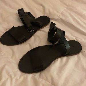 MAdewell Boardwalk Black Sandals Size 9.5 NWT
